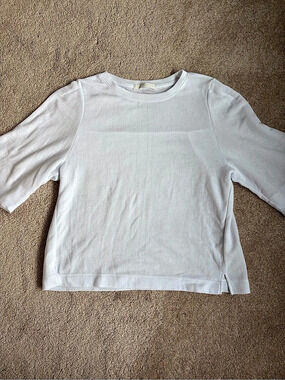 White Short Sleeve Top S